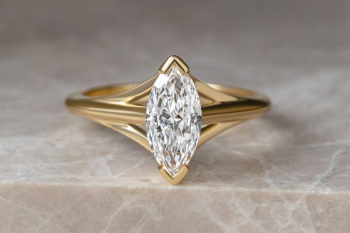 Vintage Marquise Engagement Ring for the Modern Bride