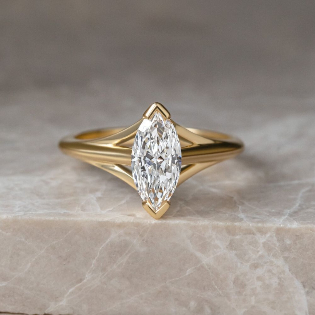 Vintage Marquise Engagement Ring for the Modern Bride